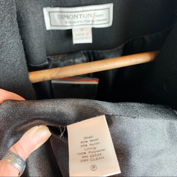 SIMONTON Says Wool Blend Trench Coat - Picture 6 of 8